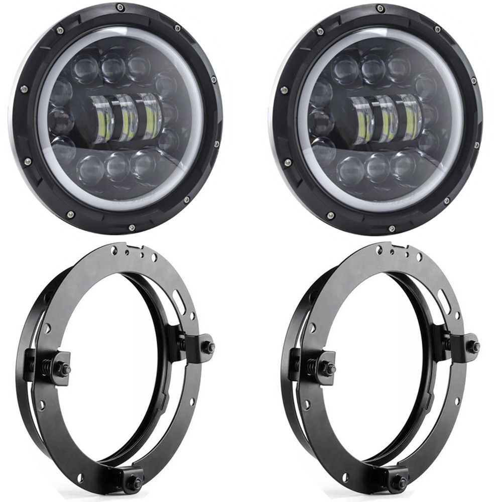 2 Jeep Wrangler Headlights LED 7