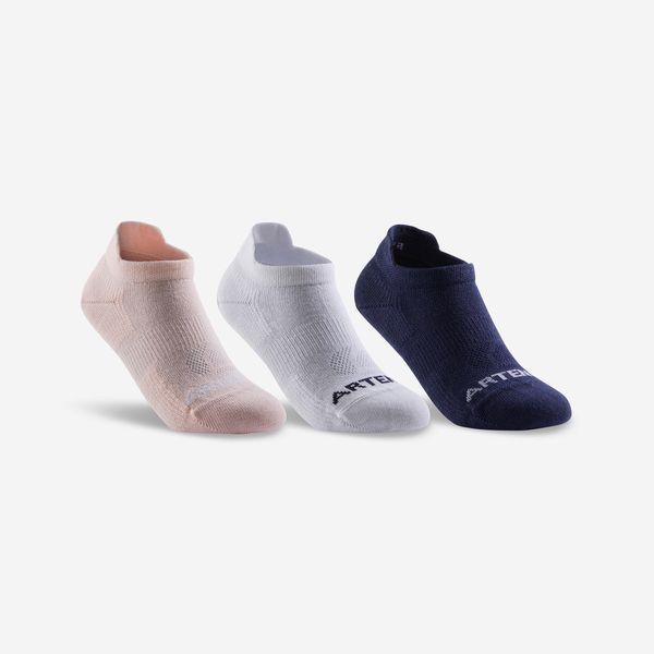 Artengo Kids' Low Tennis Socks Tri-Pack Rs 160 - Pink, White &amp; Navy