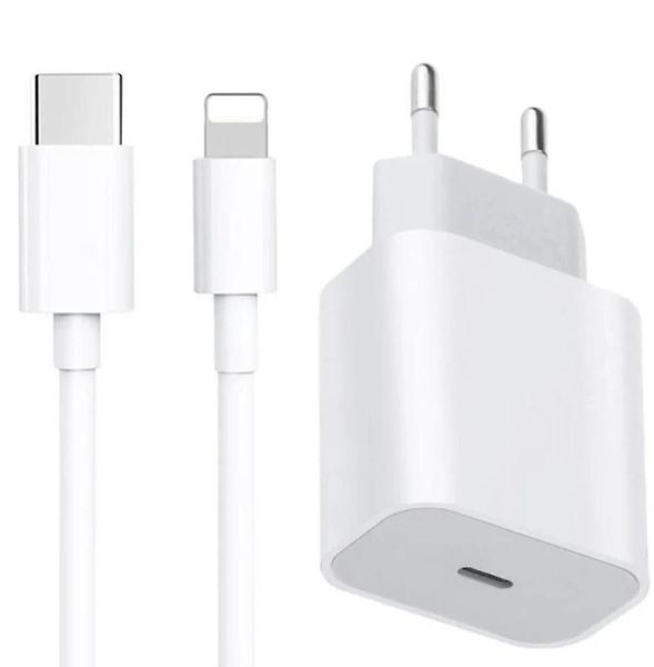 25W USB-C Fast Charging Adapter and Lightning Cable for iPhone