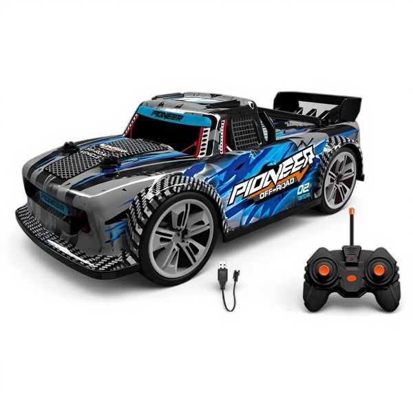 5 Channel 2.4G Alloy Dual-Power RC Pick-up Truck with LED Lights
