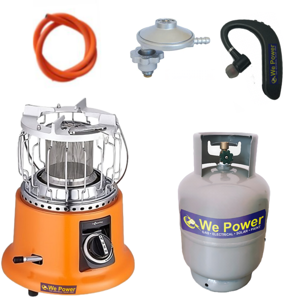 Gas Heater/Cooker &amp; 5kg Cylinder With Regulator &amp; Gas Hose &amp; Headphone