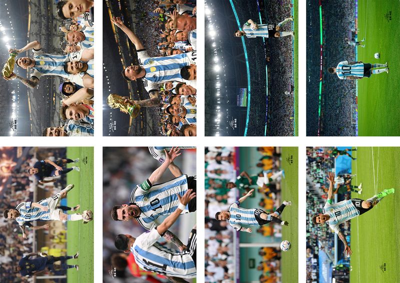 8 Pieces Lionel Messi Posters 11.5x16.5 Inch
