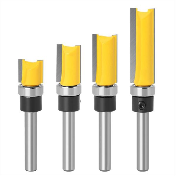 1/4 Inch Shank Flush Trim Router Bit Set 1/4 Router Compatible with None