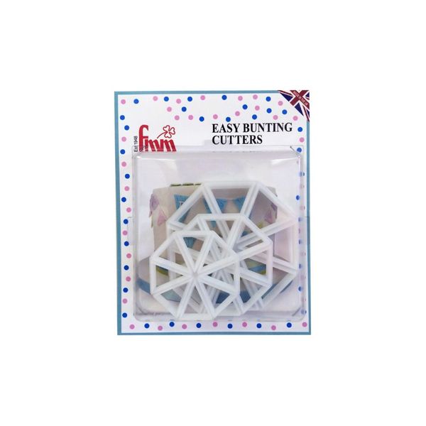 FMM EASY BUNTING CUTTERS Icing Sugarcraft Cake Cupcake Decorating Set of 3