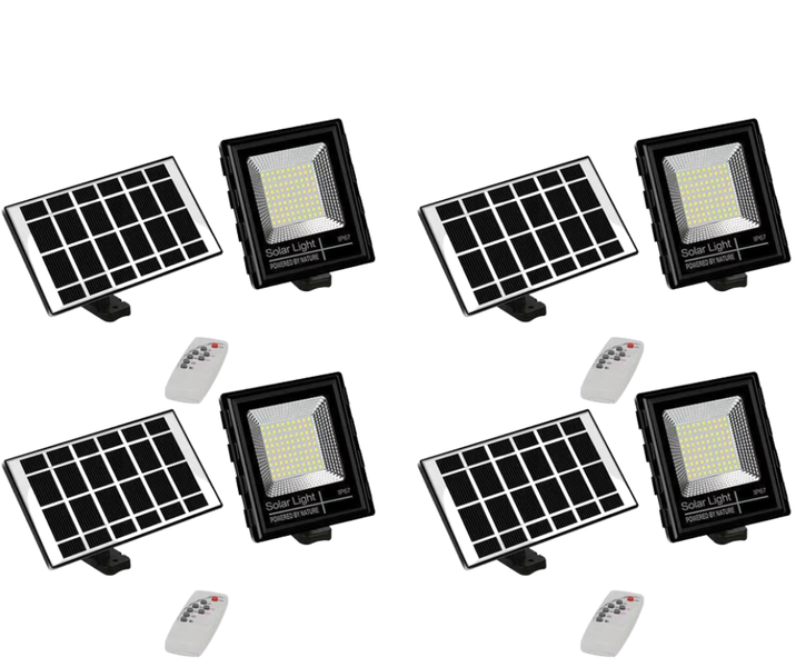 50W LED Solar Flood Light - Pack of 4