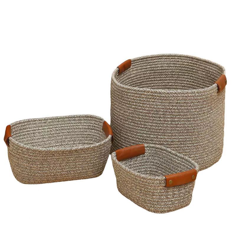 Set of 3 Cotton Thread Rope Handmade Storage Basket Home Storage Organizer Shop Today. Get it