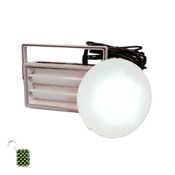 Solar Emergency LED Rechargeable Light With 2 Bulbs And A Keyholder