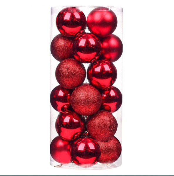 24 Piece 3cm/6cm Christmas Tree Decorative Ornament Balls Set