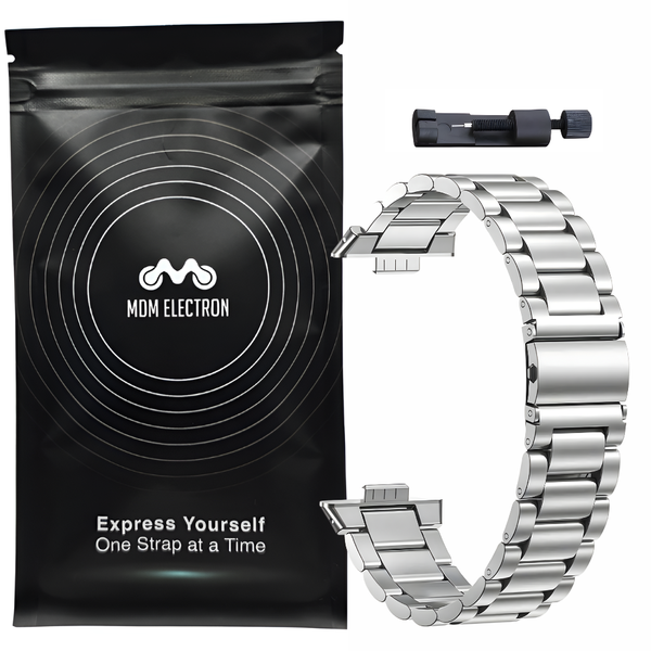 Stainless Strap Compatible with Huawei Watch Fit 3/4/4 Pro - Silver