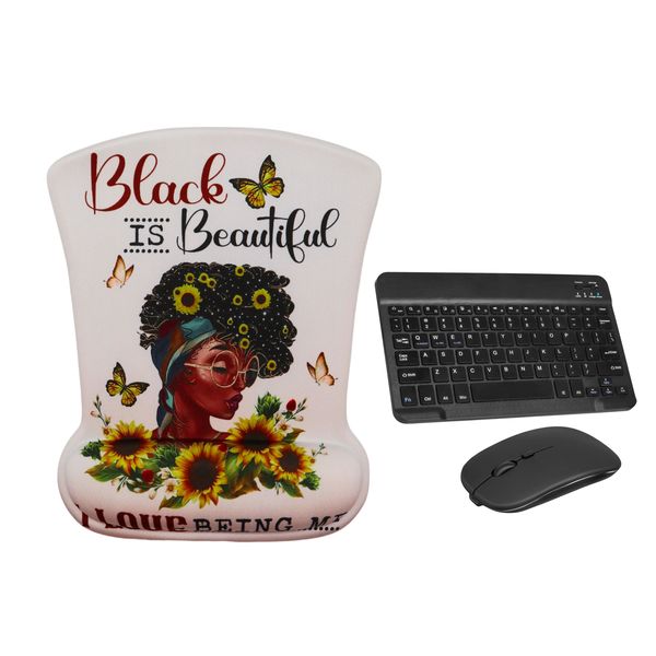 LD Ergonomic Love Me Mouse Pad and Wireless Keyboard and Mouse Combo