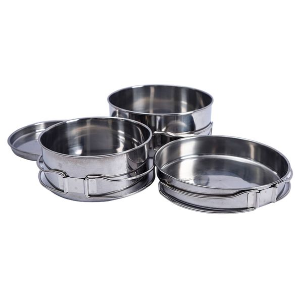 Stainless Steel Camping Lunch Box Set Of 4