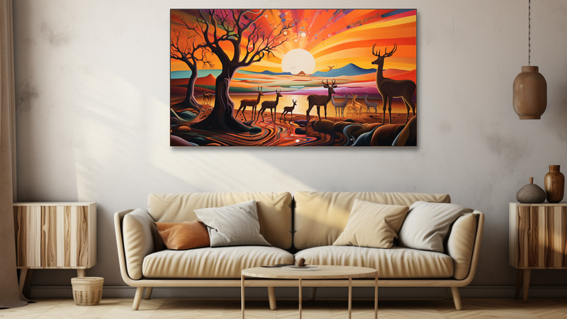 Canvas Wall Art - Kraal Dreamscape Abstract - HD0054