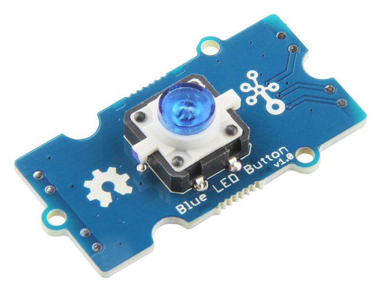 Seeed Studio (111020046) Blue LED Button Board with Cable, 3.3V / 5V