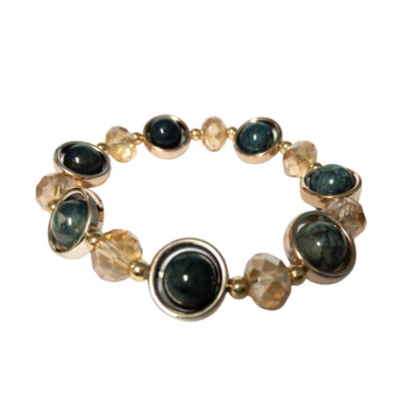 Fancy Pearls and Crystals Hand Bracelet