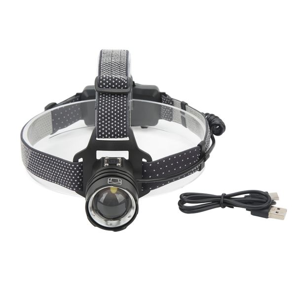 Led Headlamp XHP50 Bulb TYPE C Rechargeable Telescopic Zoom Bright