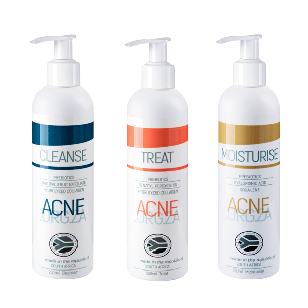 Acne.org.za Protocol - 3 step Kit - Cleanse, Treat and Moisturise