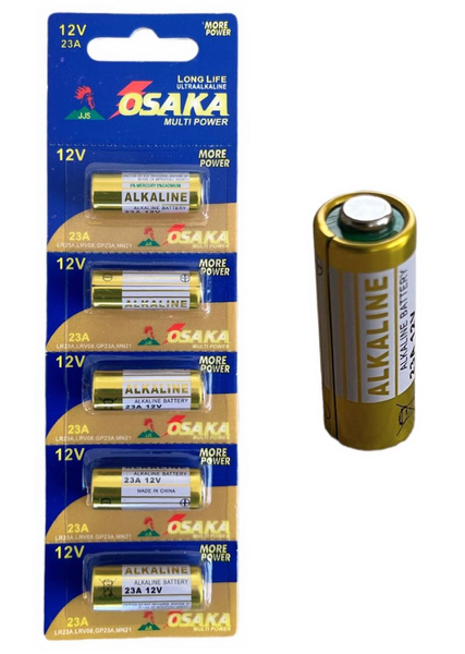 OSAKA A23 12V Alkaline Gate Remote Battery -5 Pack