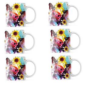 Colourful Cow Printed Coffee Mug Set | Shop Today. Get it Tomorrow