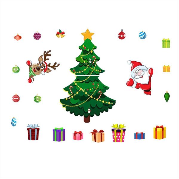 Refrigerator Magnetic Christmas Tree Reusable Holiday Decorations, Bright M