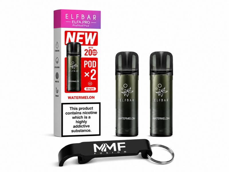 Elf Bar MMF Elfa Pro V2 2000 Puffs Disposable POD - Watermelon (2 Pods)