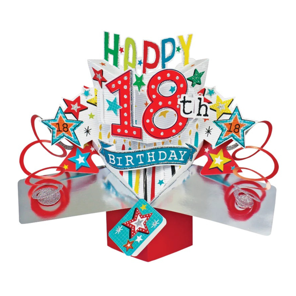 3D Pop-up Card - 18th Birthday - Stars