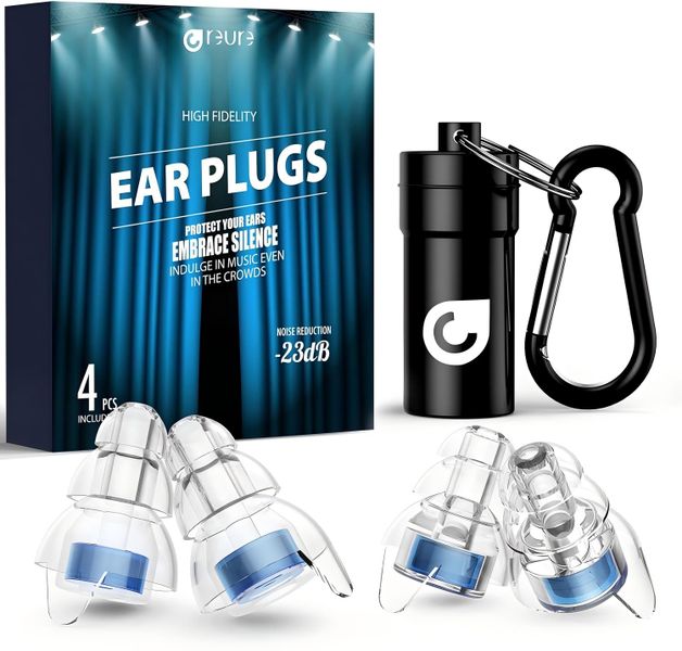 Noise-Proof, Sound-Insulating High-Fidelity Music Earplugs