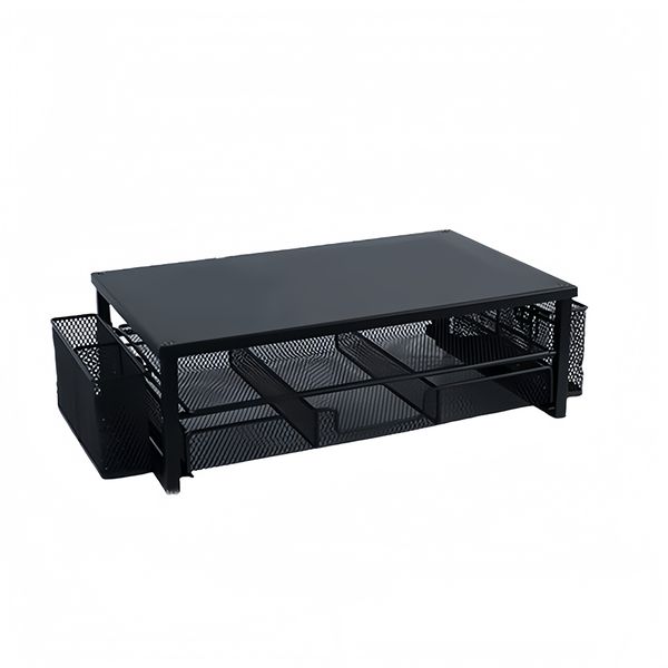 Monitor Stand Riser Metal, Desk Organizer with Drawer and 2 Pen Holder