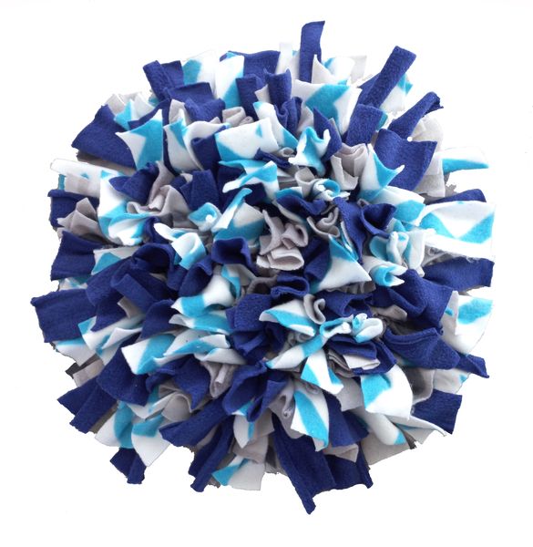Handmade Pet Snuffle Mat - blue and white