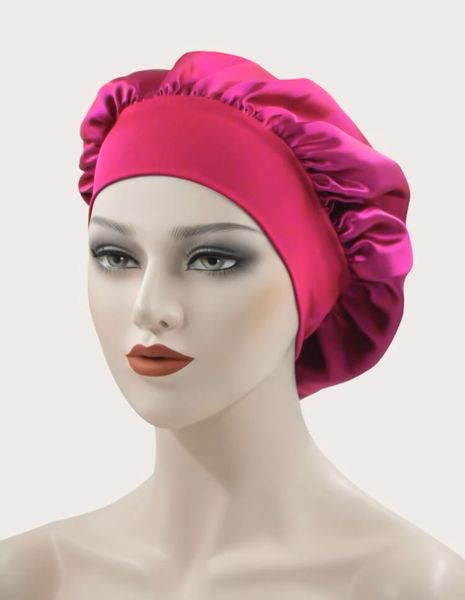 Pink Silk Hair Bonnet