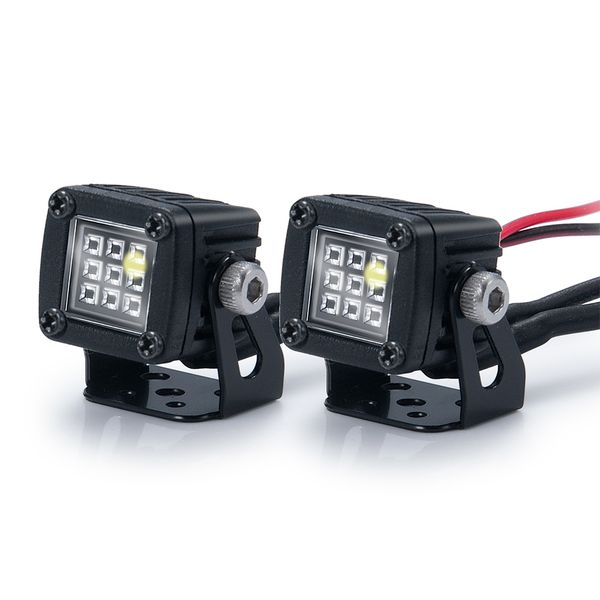 Modified Headlights Spotlights Car Top Lights Bumper Lights for AXIAL SCX10