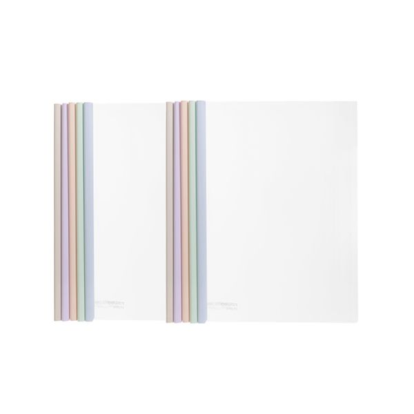 Deli Slide Binder A4 Transparent Pastel Colors 10 pcs