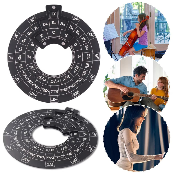 Circle Of Fifths Wheel Guitar Chord Wheel Wooden Melody Tool