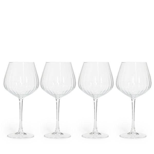 George &amp; Mason - Striata 4-Pack Crystal Red Wine Glasses - 700ml