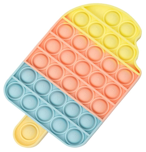 MXM - Pop It Fidget Toy - Push Popping Bubble Sensory Game - Ice Cream