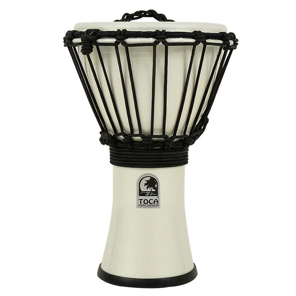 Toca Freestyle Colorsound 7" Synthetic Djembe - Metallic White