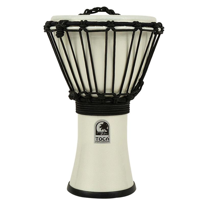 Toca Freestyle Colorsound 7" Synthetic Djembe - Metallic White
