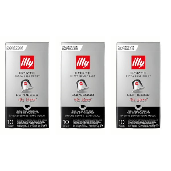 illy Forte Espresso Aluminium Coffee Capsules 30 Pack-Nespresso Compatible