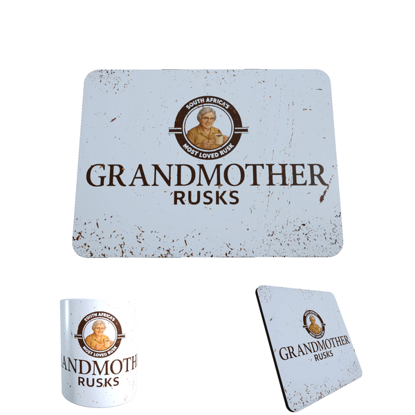 Grandmother Rusks Combo Set - Mug, Mouse Pad &amp; Coaster