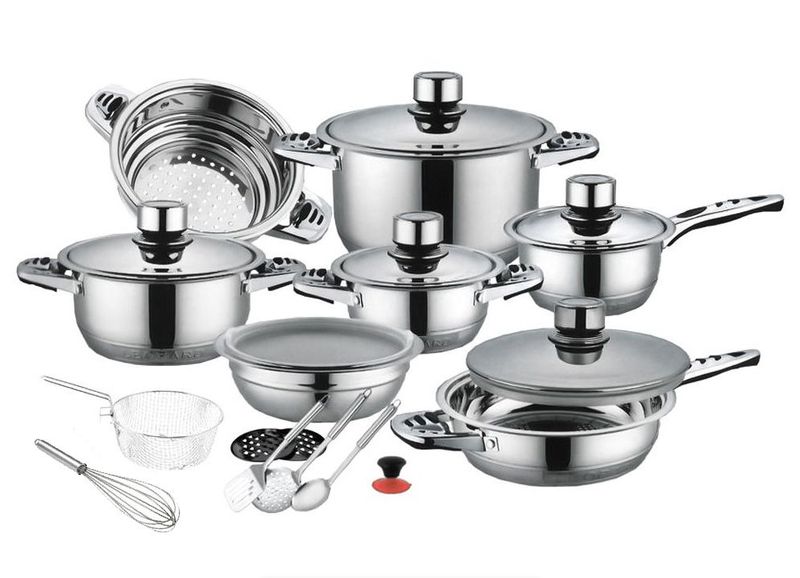 Stainless Steel 11-Layered Cookware Set 21 Pieces