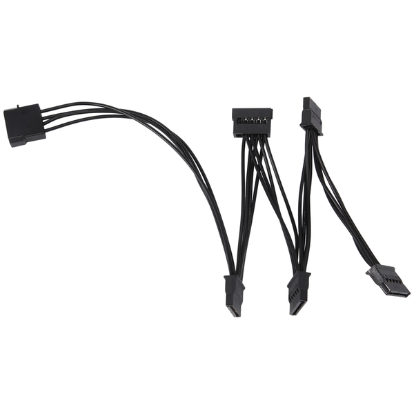 4Pin IDE to 5-Port Power Cable SATA 18AWG For HDD SSD PC