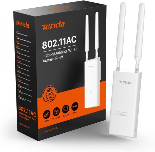 Tenda OAP1200 802.11AC Indoor/Outdoor Wi-Fi Access Point for Fast Coverage