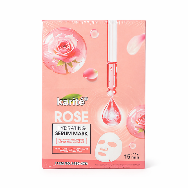 Karité Rose Hydrating Serum Sheet Mask (12 Pack)