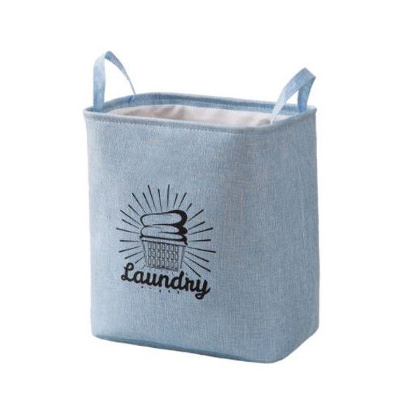 Olive Tree - Foldable Storage / Laundry Basket / Clothes Hamper - Blue