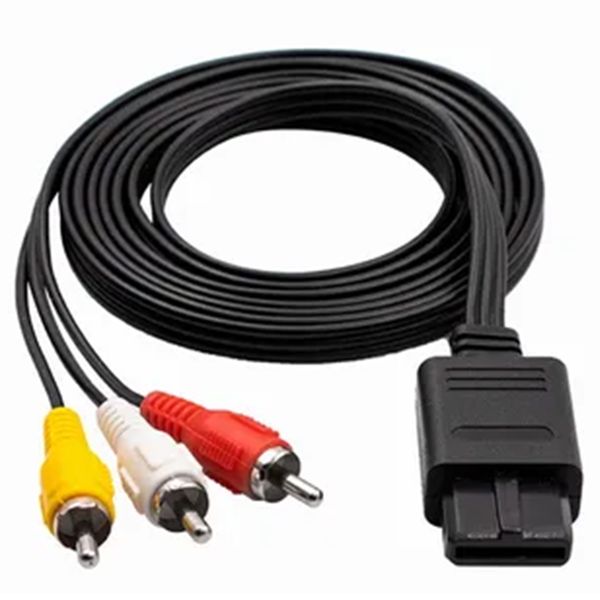 5.9ft AV Cable 3 Colors Male for N64 NGC Steel Copper