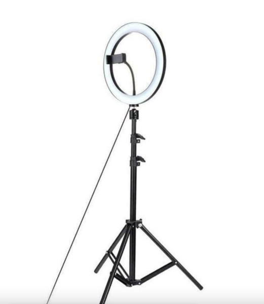LED Ring Light On Tripod 12 Inch