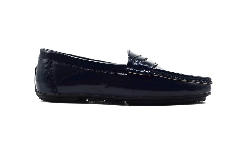 TTP Women's High Gloss Moccasin with Detailed Vamp