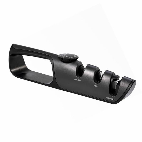 Knife and Scissor Sharpener, with 6 Adjustable Angle