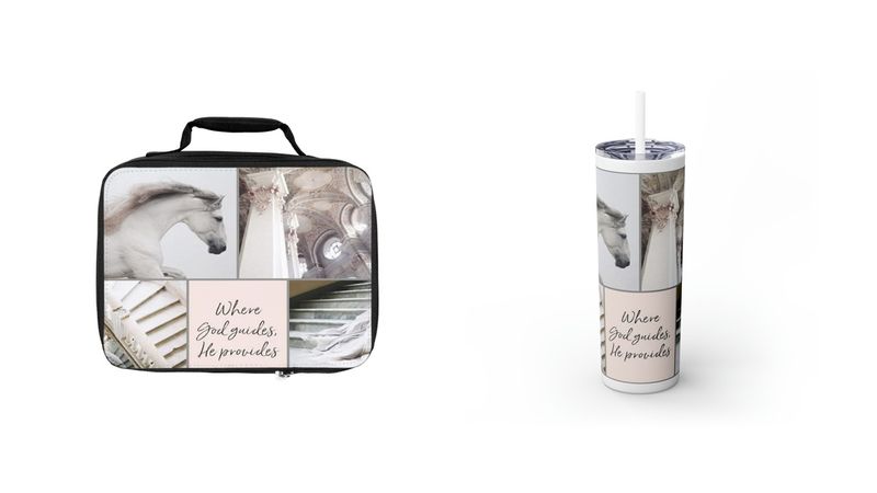 White Horses Bible Bag &amp; Tumbler Combo