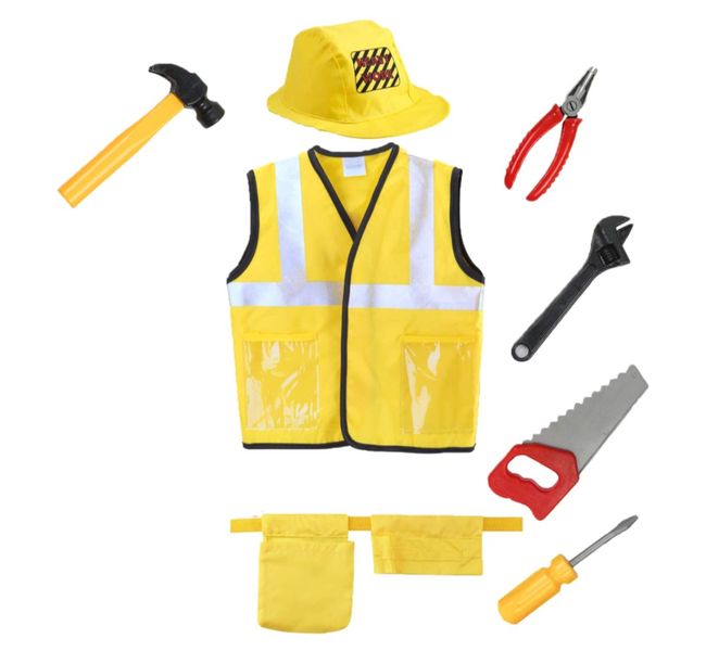 Construction Worker Costume For Kids One Size Fit All