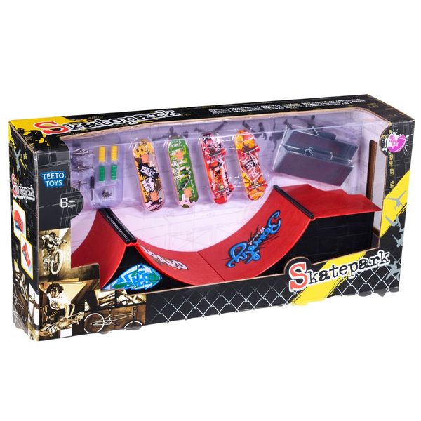 Fingerboard Skate and Ramp Set - Action Skateboard Toys for Boys